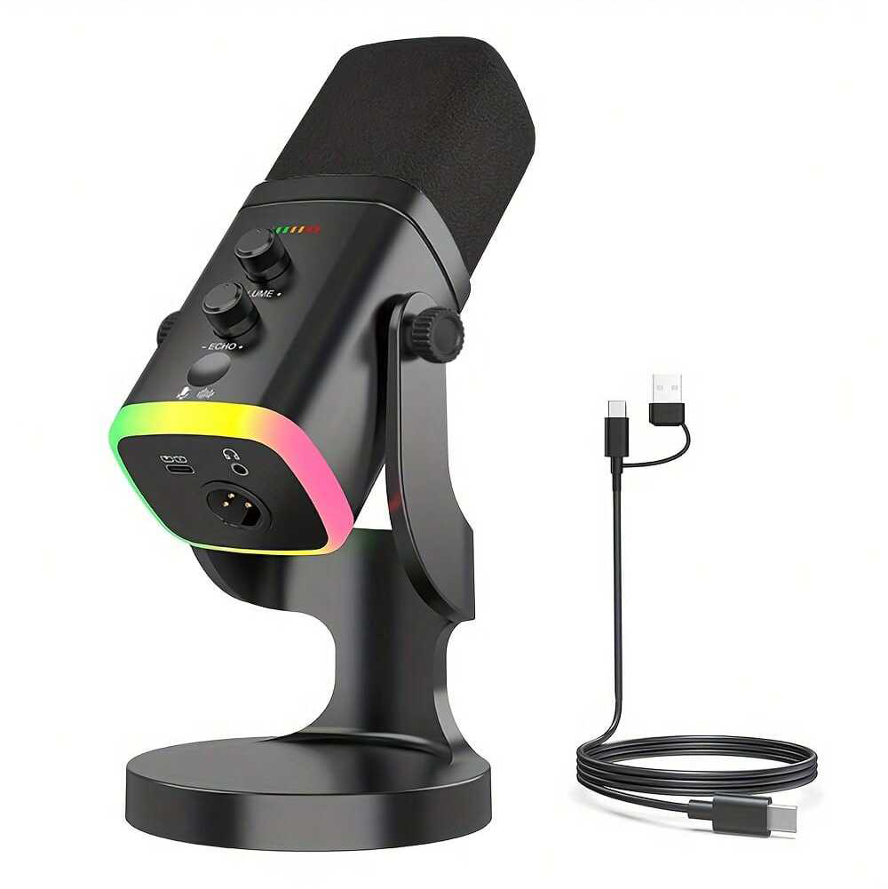 Pc Gaming Youtube - ストリーミングとゲーム用のXLR/USBダイナミックマイク、YouTube、歌、録音に最適なPCマイク