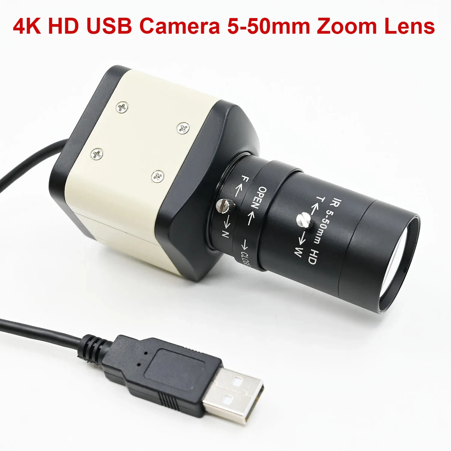 Webcam 4K - Imx415-カメラ,4k hdウェブカメラ,25fps, USB,3840x2160, 5-50mm, 2.8-12mm