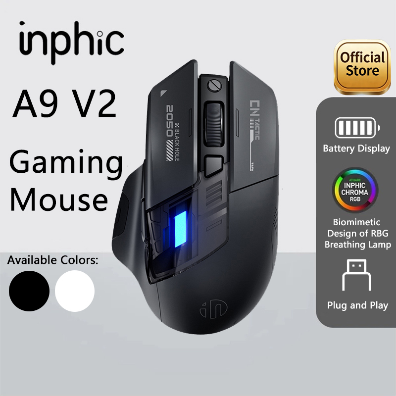Pc Gaming Gta 6 - Inphic A9 PRO MAX 新型トライモード有線/無線/Bluetoothゲーミングマウス 1000HZポーリングレート