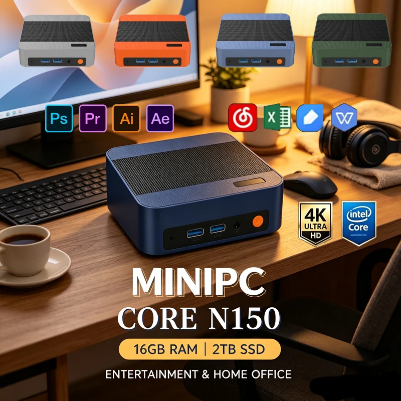 Pc Gaming Editing - マルチカラーミニPC Intel N150、Win11 Pro 16GB RAM