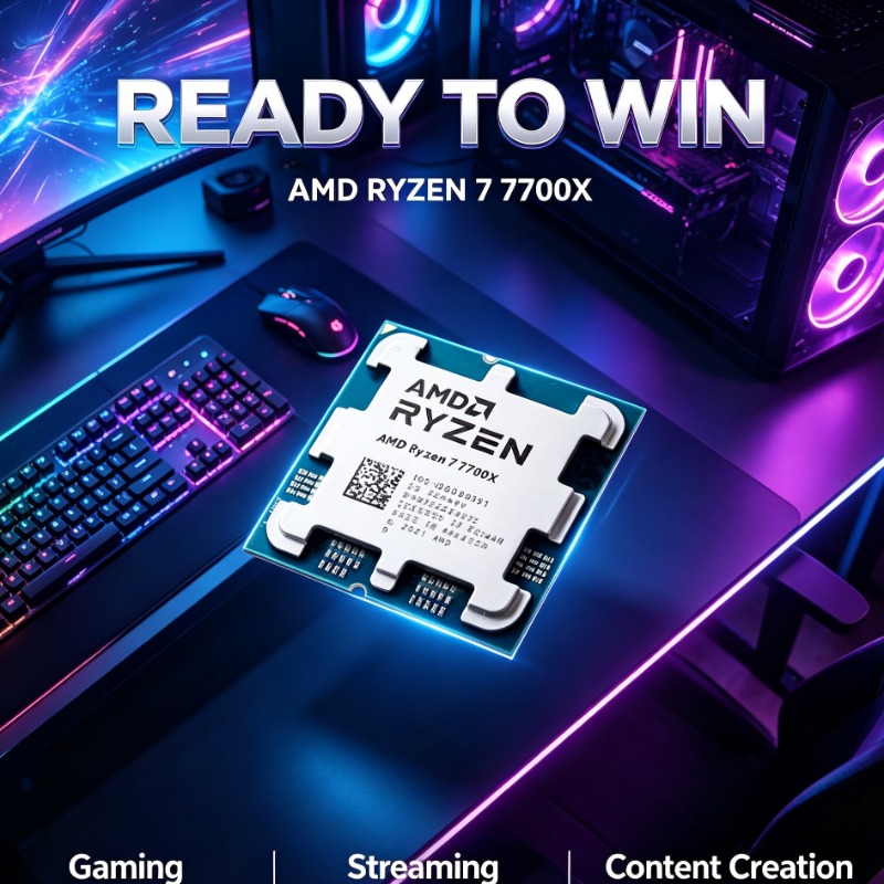 Pc Gaming Games - 高性能ゲーミングプロセッサ AMD 7700X (クーラーなし) 5nm 4.5GHz