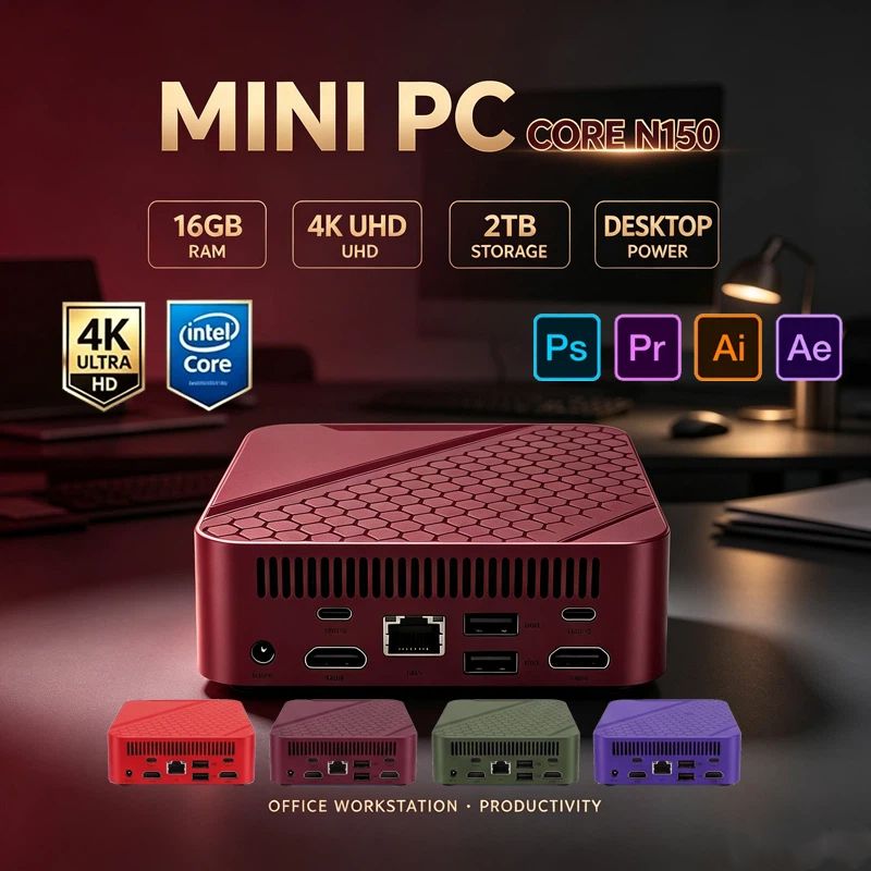 Pc Gaming Editing - カラフルなポータブルミニPC Intel Celeron N150 Win11 Pro