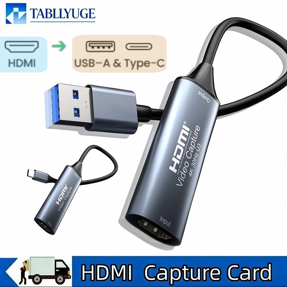 Pc Gaming Games - USB-C 2.0/3.0 HDMIビデオキャプチャカードは4K1080pをサポートし、HDMIからType-Cへのビデオキャプチャに対応しており、PC、Android、Windowsシステムに適しています。