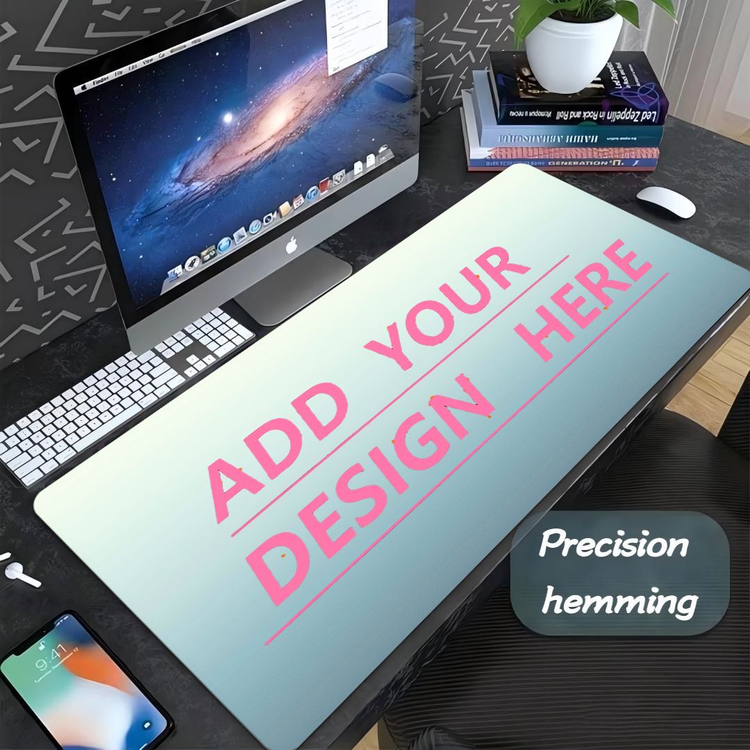 Gaming Desk Mat - パーソナライズカスタムマウスパッド、写真・ロゴ入り防水デスクパッド、拡張ゲーミングマウスマット（PC用）