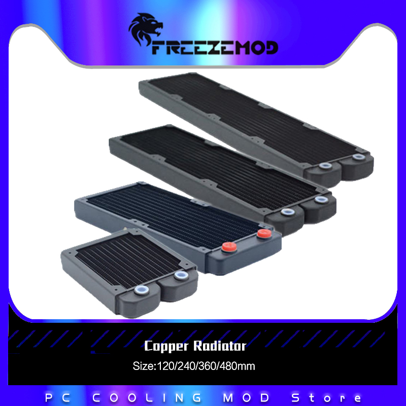 Pc Gaming Liquid Cooling - Freezemod-厚い銅ラジエーター,120/240/360/480mm,冷却,ヒートシンク,120mm