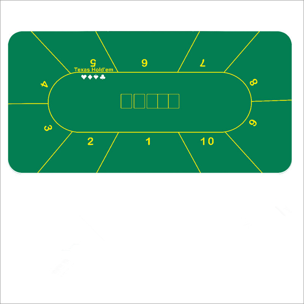 Gaming Desk Mat - 滑り止めカジノラバーマット、厚手テキサスホールデムテーブルマット、ポーカーテーブルクロス、ボードゲームデスクマット、ゲーミングテーブルパッド、チップテーブルクロス