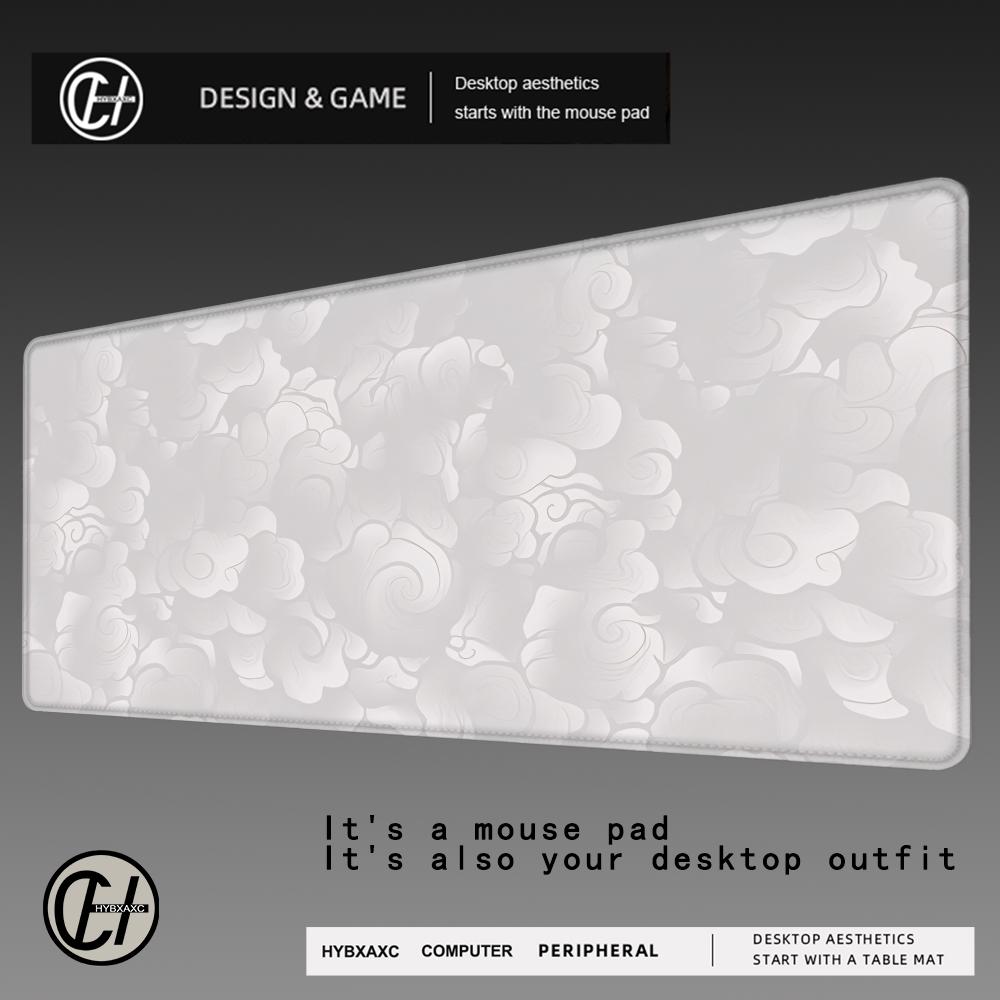 Pc Gaming White - HYBXAXC 日本の雲柄白黒マウスパッド ゲーマーデスクマット PCゲーミング用ゴム製キーボードマウスパッド 大型オフィスカーペット