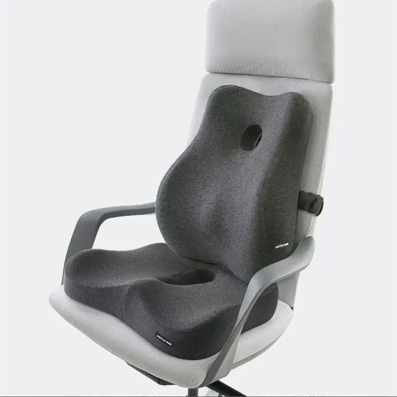 Gaming Chair Lumbar Pillow - 低反発カーシートサポートウエストクッションマッサージ腰椎整形外科枕オフィスチェア臀部クッション鎮痛枕セット