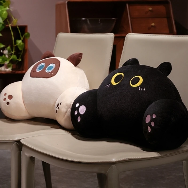 肥厚猫バッククッションシャム三毛猫ソファベッド椅子ランバーサ - Gaming Chair Lumbar Pillow のレビューと価格