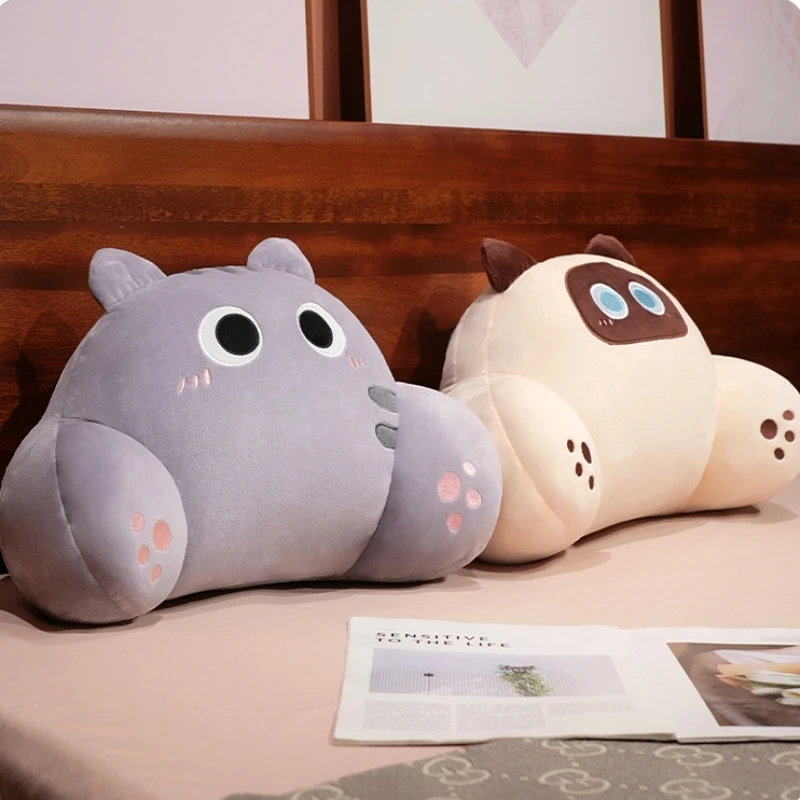 肥厚猫バッククッションシャム三毛猫ソファベッド椅子ランバーサ - Gaming Chair Lumbar Pillow のレビューと価格
