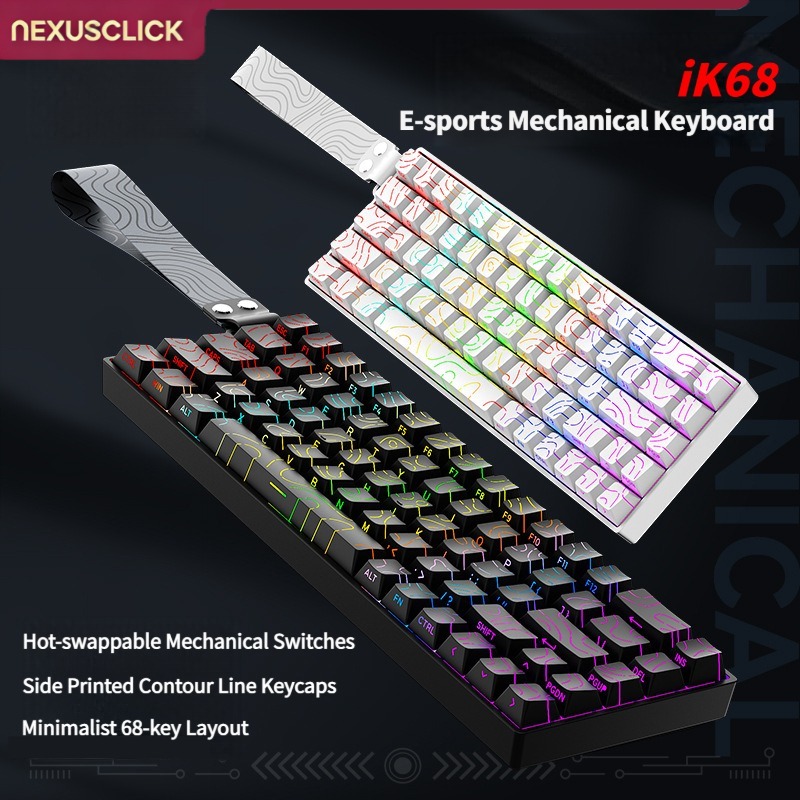 NexusClick iK68 ミニメカニカルキーボード ホ - Anti-Ghosting Keyboard のレビューと価格