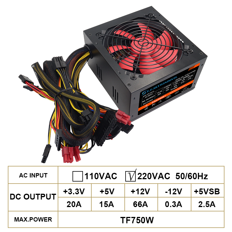 ATX 750W ゴールド認証PSU 750w コンピュータ - Pc Unit For Gaming のレビューと価格