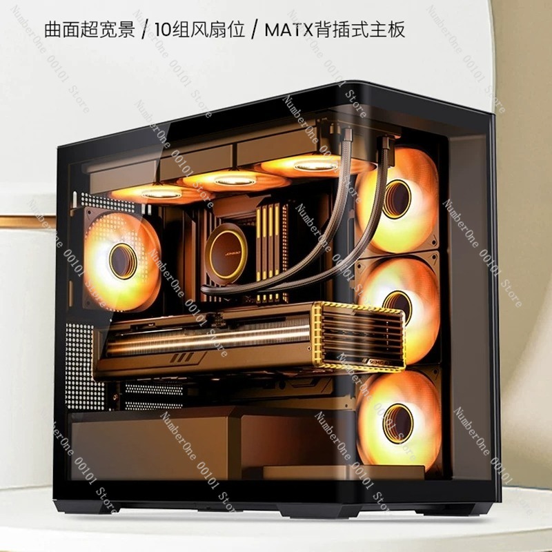 海景パノラマMATXゲーミングPCケース 曲面強化ガラス フ - Pc Gaming Liquid Cooling のレビューと価格