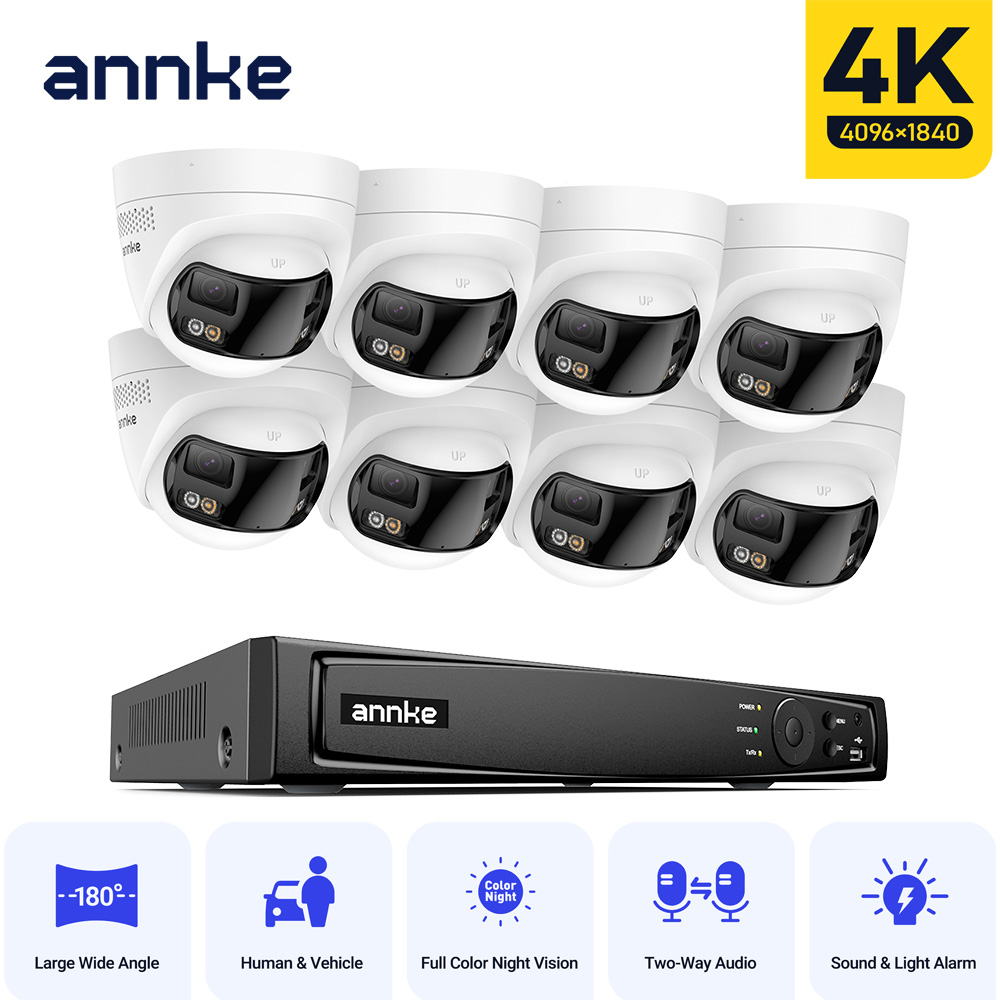 ANNKE 4K 屋外ビデオセキュリティカメラシステム 18 - Webcam 4K のレビューと価格