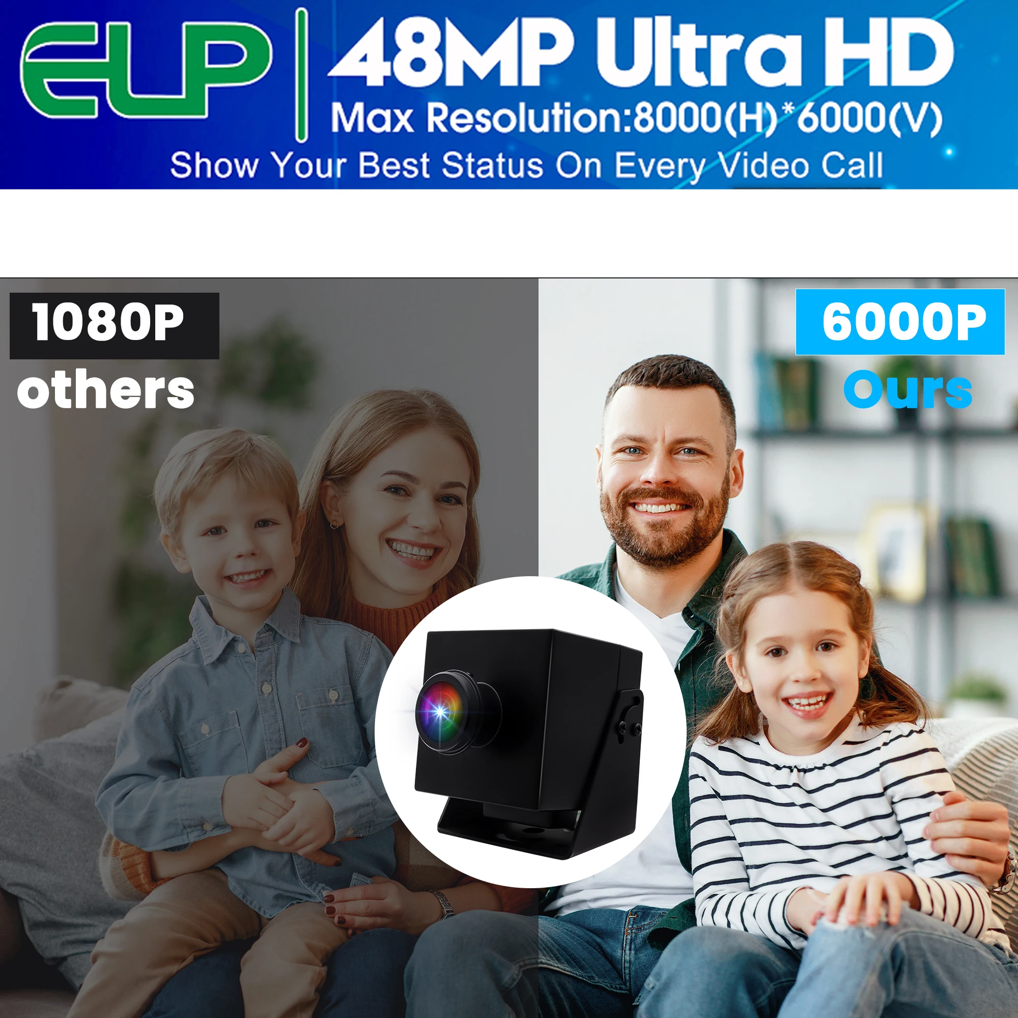 ELP 48MP 8KウルトラHD USBカメラ FOV 2 - Webcam 4K のレビューと価格