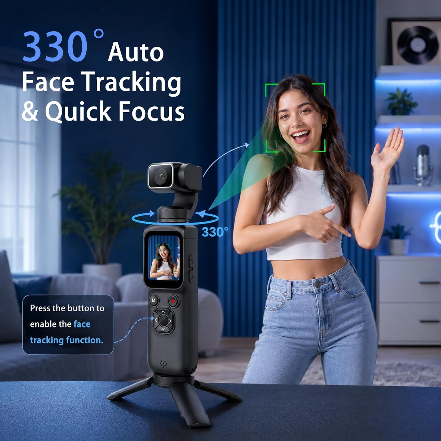 4KハンドヘルドジンバルVlogカメラ YouTube初心者 - Webcam 4K のレビューと価格
