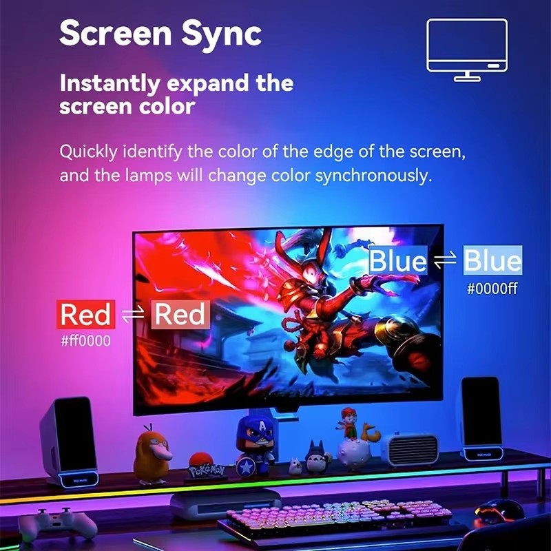 RGB ゲーミングライト ストリップ モニター バックライト - Pc Gaming Games のレビューと価格