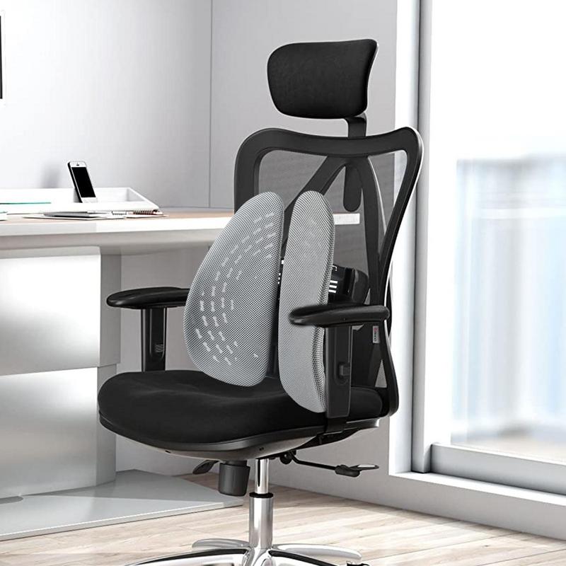 RGBバックサポート付きの整形外科用腰部サポート枕,人間工学 - Gaming Chair Lumbar Pillow のレビューと価格