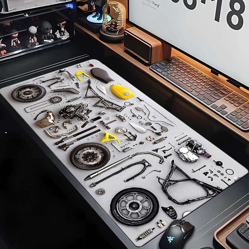 分解図 ゴム製マウスパッド マウスパッド XXL ゲームアク - Gaming Desk Mat のレビューと価格