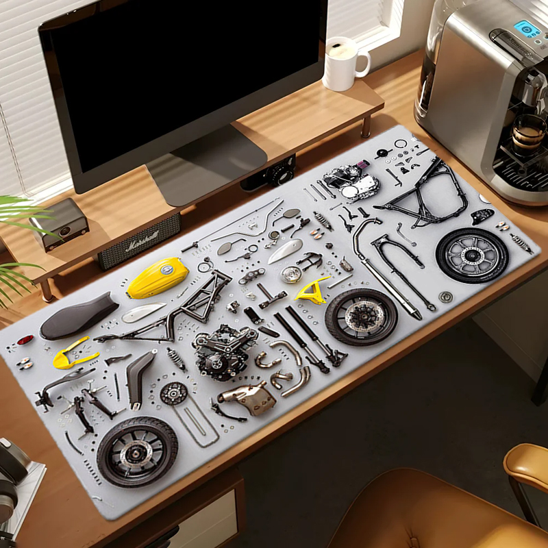 分解図 ゴム製マウスパッド マウスパッド XXL ゲームアク - Gaming Desk Mat のレビューと価格
