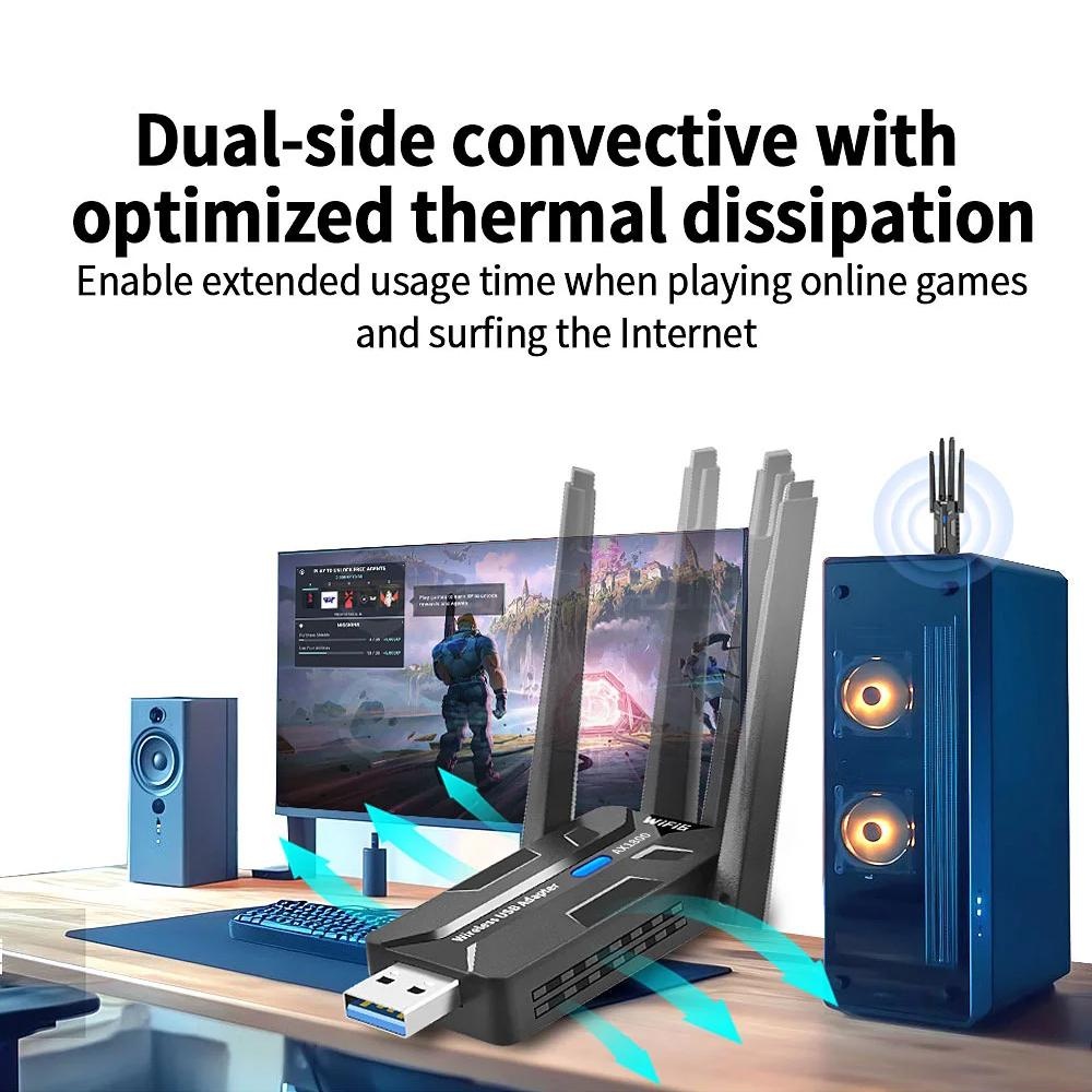 WiFi 6 USB 3.0アダプター 1800Mbps デ - Pc Gaming Gta 6 のレビューと価格
