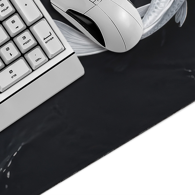 黒白鯉マウスパッドゲーマーXL大型ホームマウスパッドXXLオ - Pc Gaming White のレビューと価格
