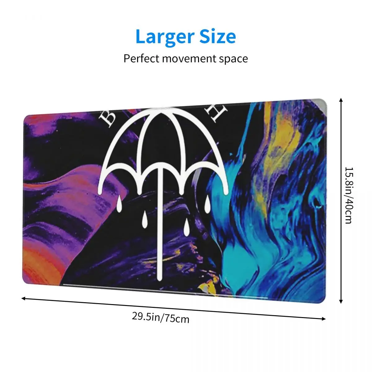 スプラッシュ Bmth 傘型大型マウスパッドコンピュータキー - Pc Gaming Umbrella のレビューと価格