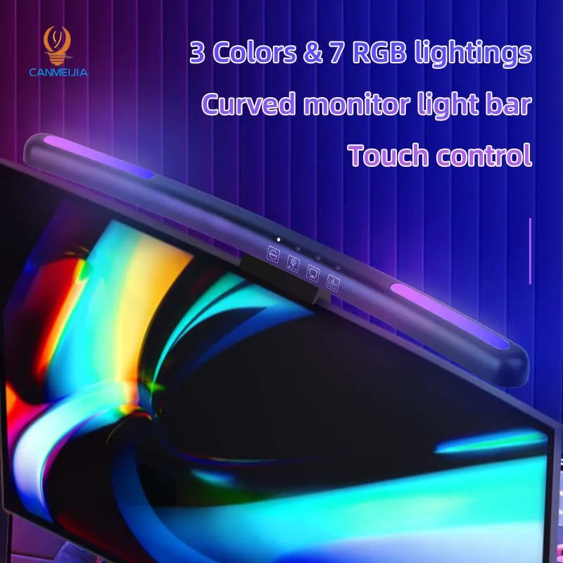 湾曲したLEDモニターライトバー,USB,RGB,PCスクリ - Pc Gaming Aesthetic のレビューと価格