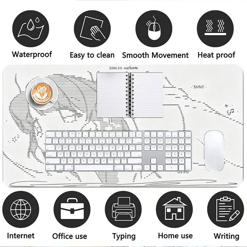 1 個革製マウスパッドアニメエンジェルガール Y2k かわい - Gaming Desk Mat のレビューと価格