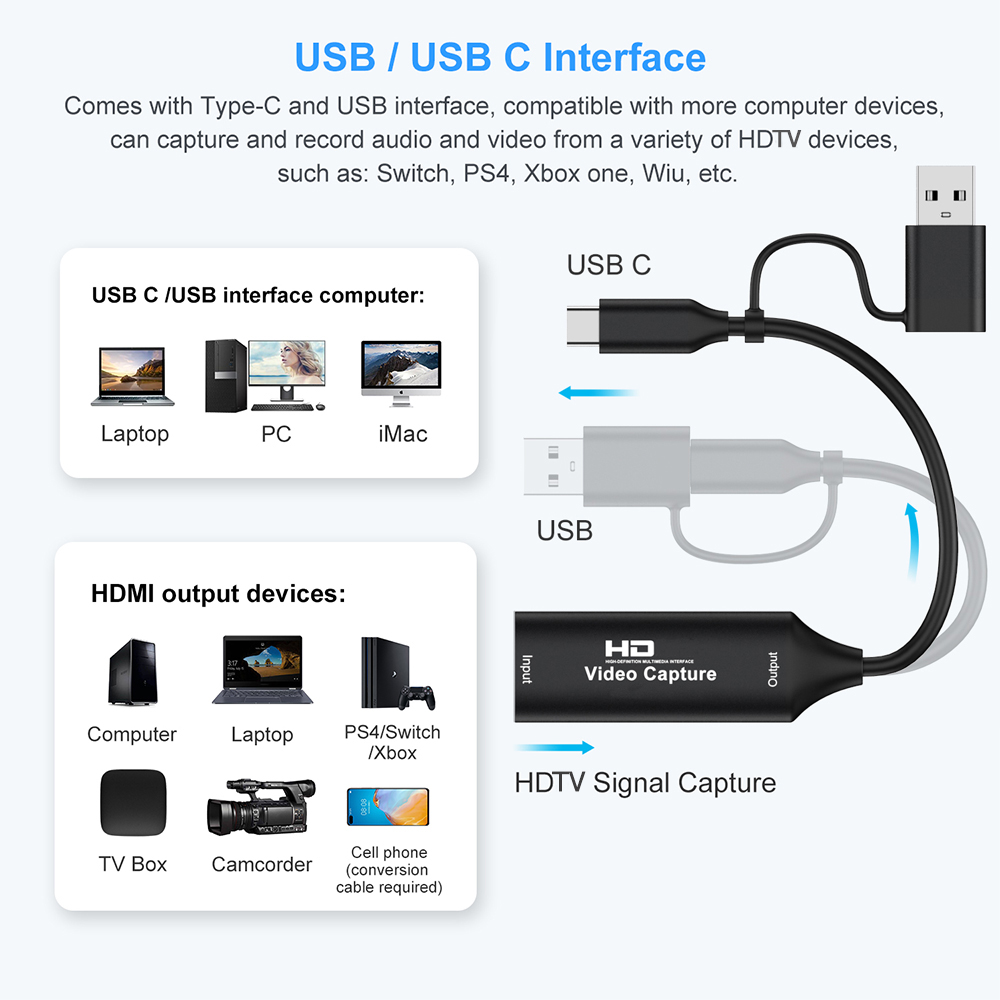 4K HDMI対応 USBビデオキャプチャカード 1080P - Pc Gaming Games のレビューと価格